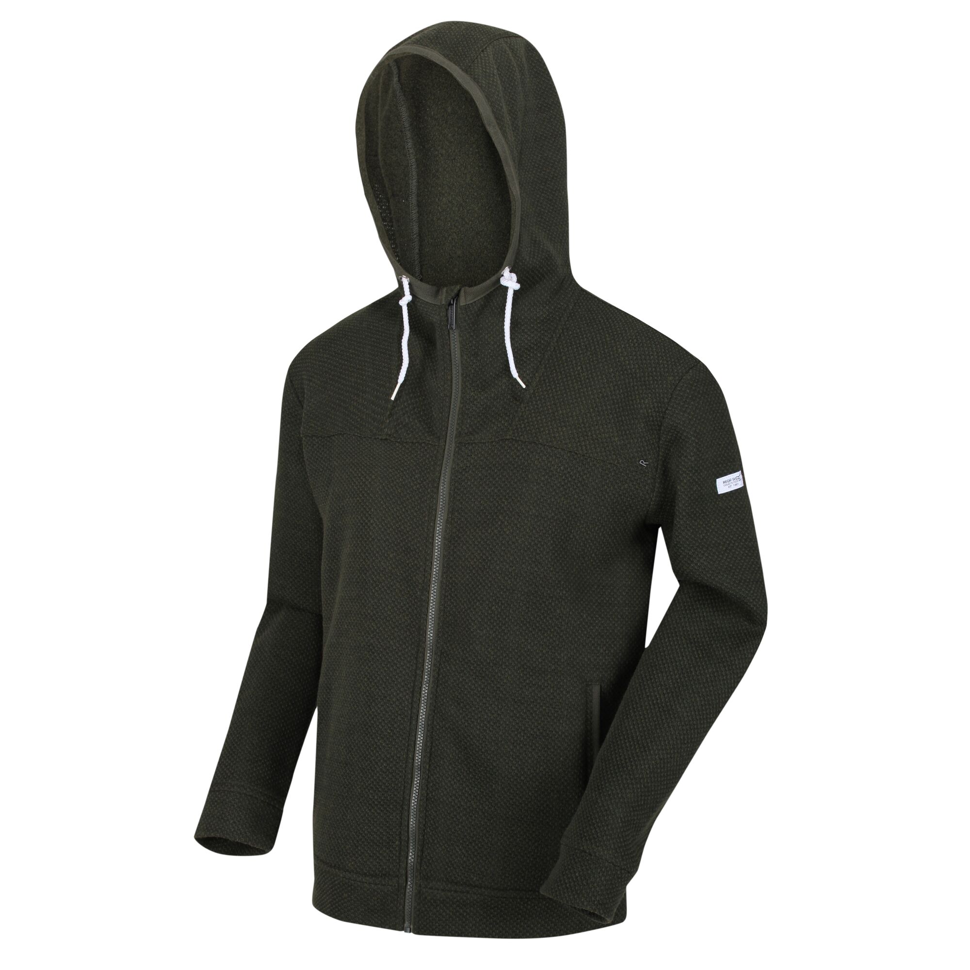 Regatta Men/'s Laszlo Mid Weight Full Zip Hooded Fleece Green