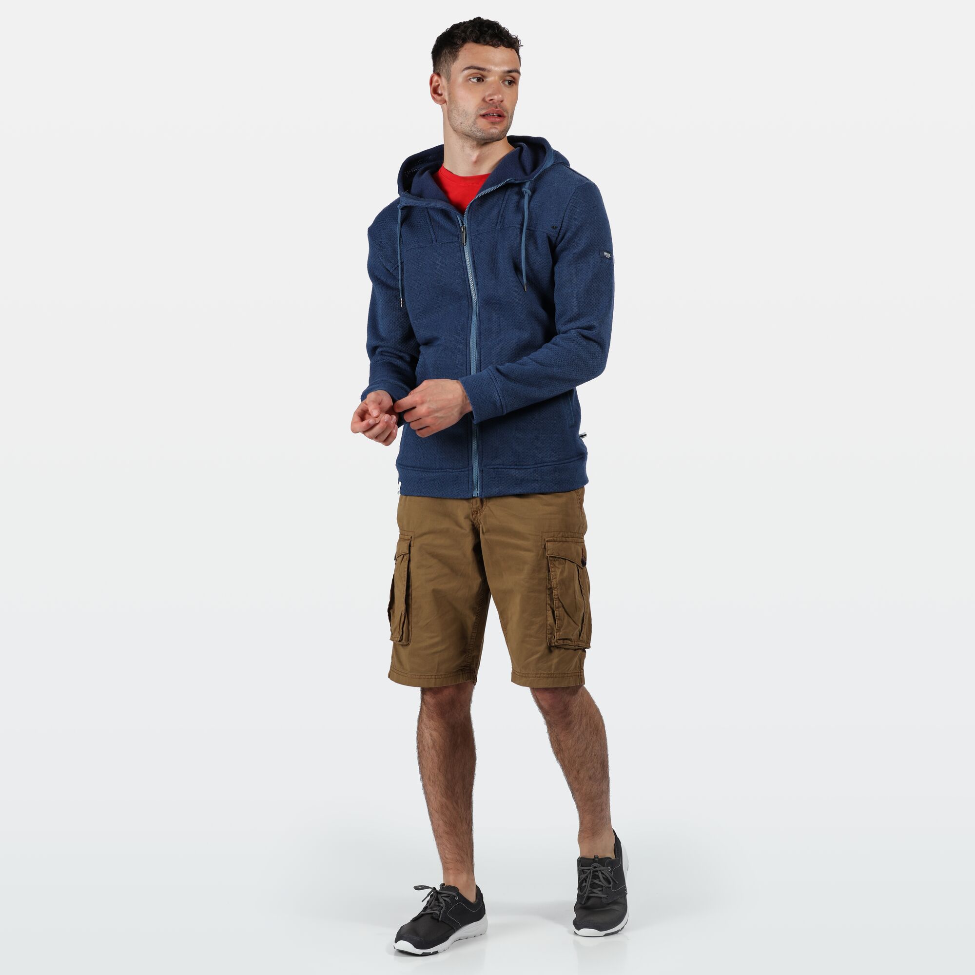 Regatta Men/'s Laszlo Mid Weight Full Zip Hooded Fleece Blue