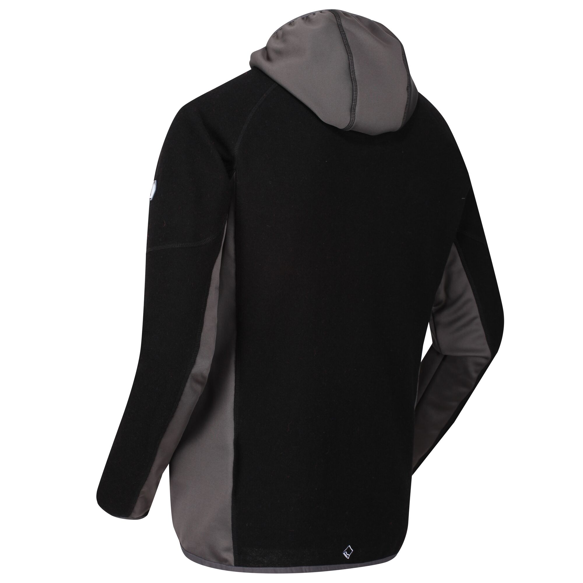 Regatta Men/'s Kinver Full Zip Hooded Stretch Fleece Black