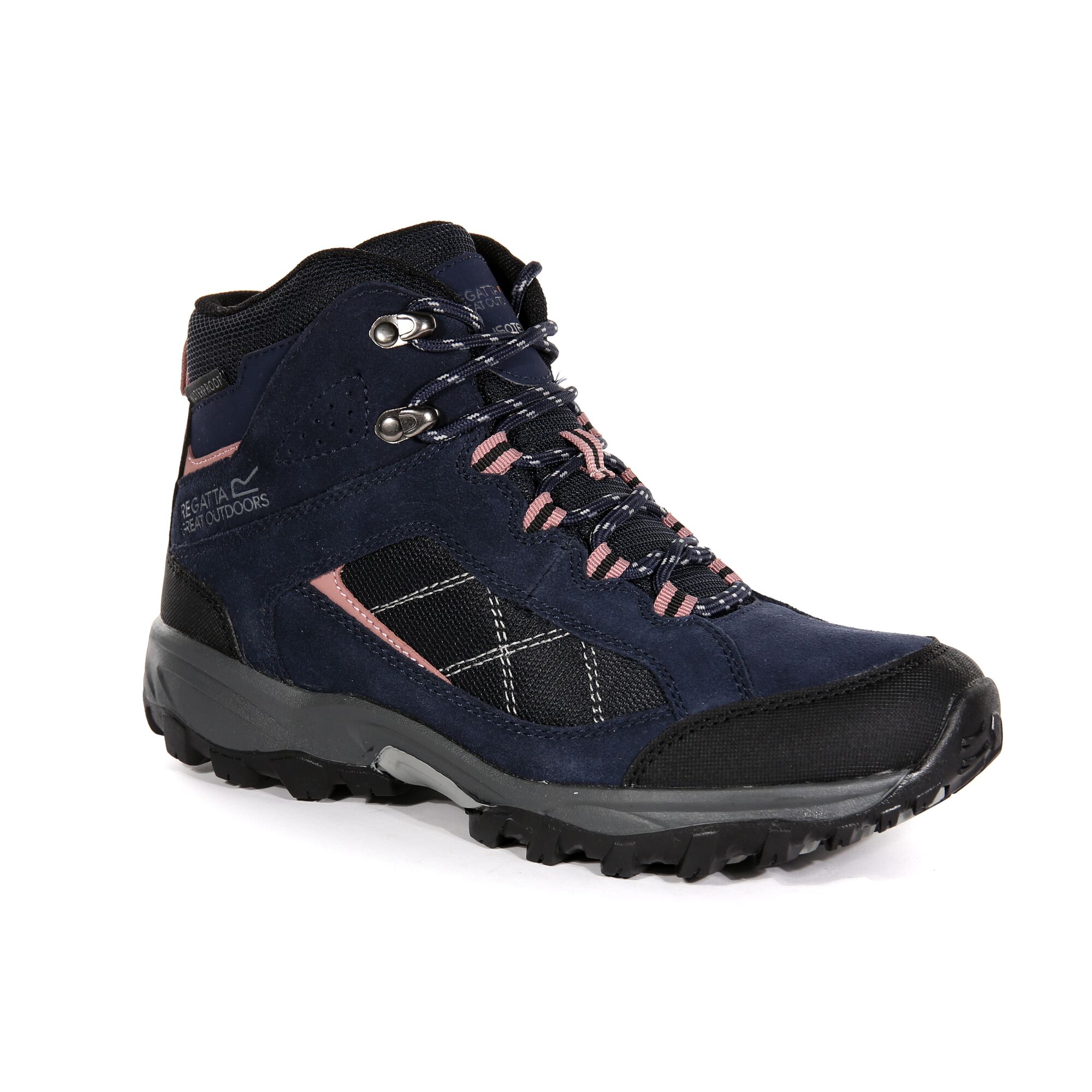 Women's clydebank mid walking boots navy ash rose Clearance